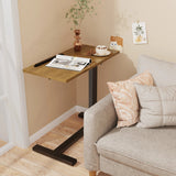 Adjustable Overbed Table with Wheels Split Top Tilting Bedside Bed