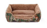 Pet Dog Bed Military Style Camouflage Kennel Washable House Warm Mat
