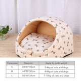 Pet Dog House Winter Warm Mat Breathable Cave Basket Soft Pet Sofa